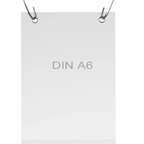 Plakattasche mit Metallösen Einzelblatt DIN A6, Hochformat