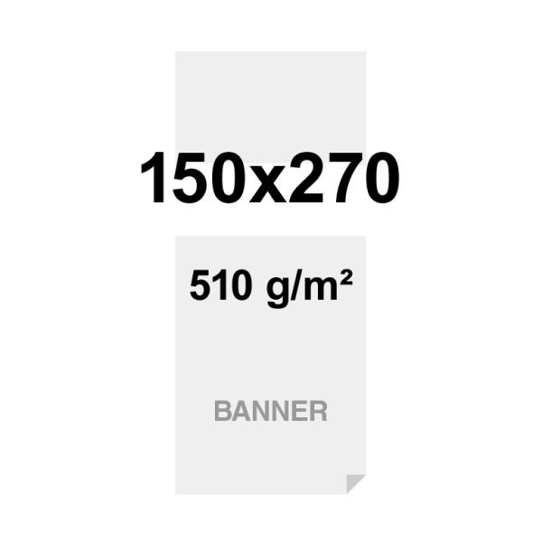 Standardní banerový materiál Symbio Fronflit, 510g/m², 150x270cm - pouze tisk