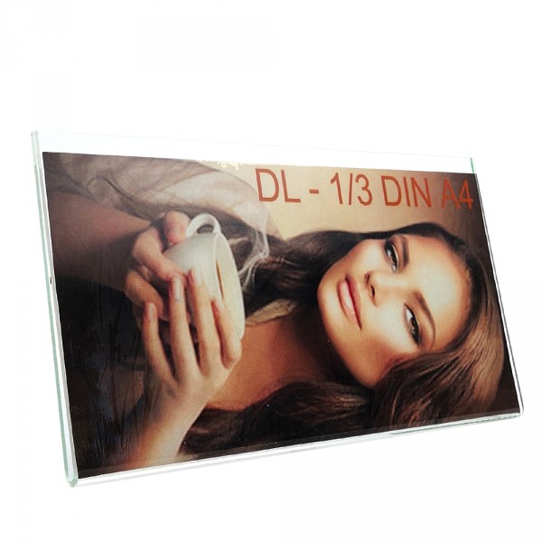 Wanddisplay Einzelblatt DIN lang, ohne Löcher Querformat