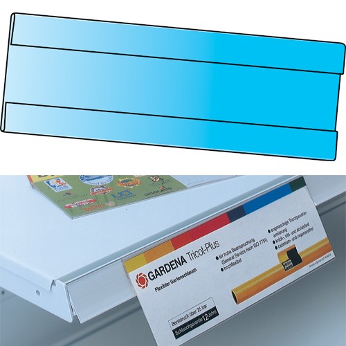 Preishülle zum Einhängen in Regalboden 297x105mm 10er Pack