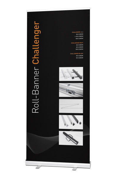Roll-Banner Challenger Alu 100x200cm, stříbrné