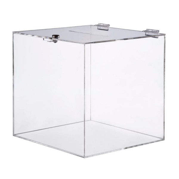 Losbox 30cm Kantenlänge SLINE - Acryl mit Schloss