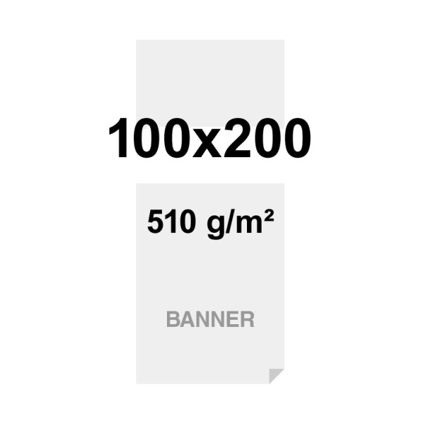 Symbio Banner 510g/m² Matte Oberfläche 100x200cm - nur Druck