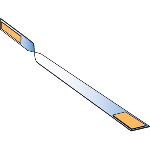 Schildwackler Wobbler PVC weiß, gedreht 20/200mm 100er Pack