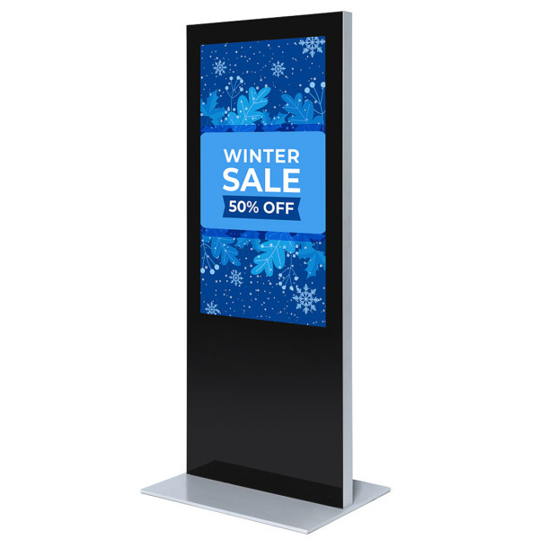 Digitale Infostele Slim für 65&quot; Samsung-Bildschirm und Touchfolie