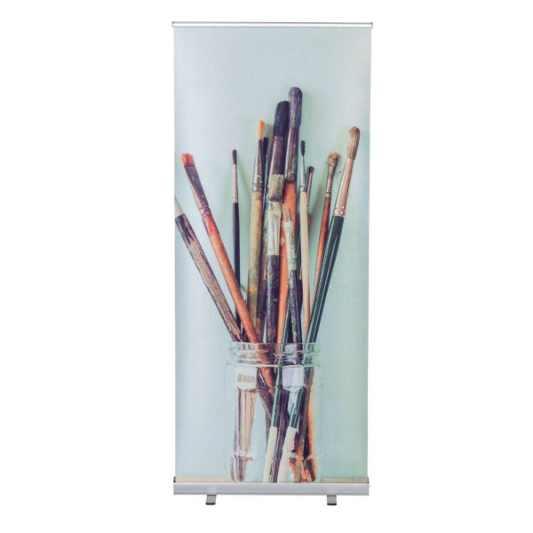Roll-Banner Plus Alu 80x200cm, silber
