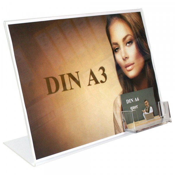 Premiumaufsteller DIN A3 Querformat mit DIN A6 Box Querformat