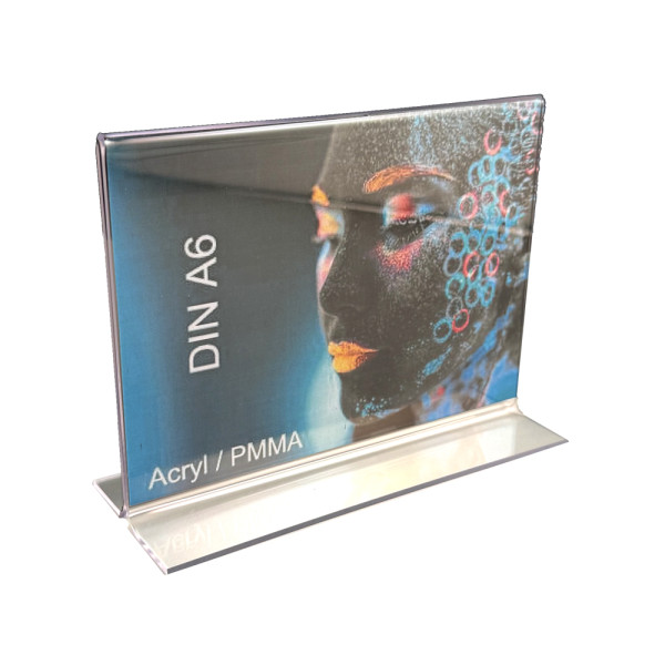 Tischaufsteller T-Form DIN A6 Querformat