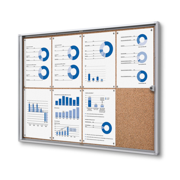 abschließbarer Schaukasten Kork 8x DIN A4