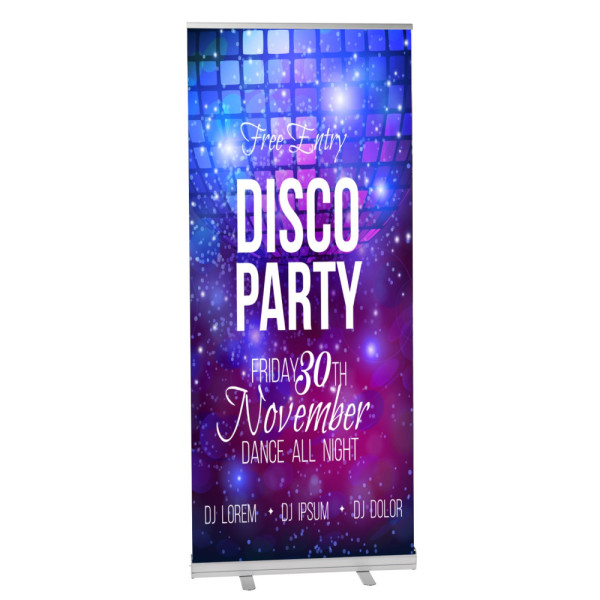 Roll-Banner Basic 2 nohy 120x200cm stříbrné