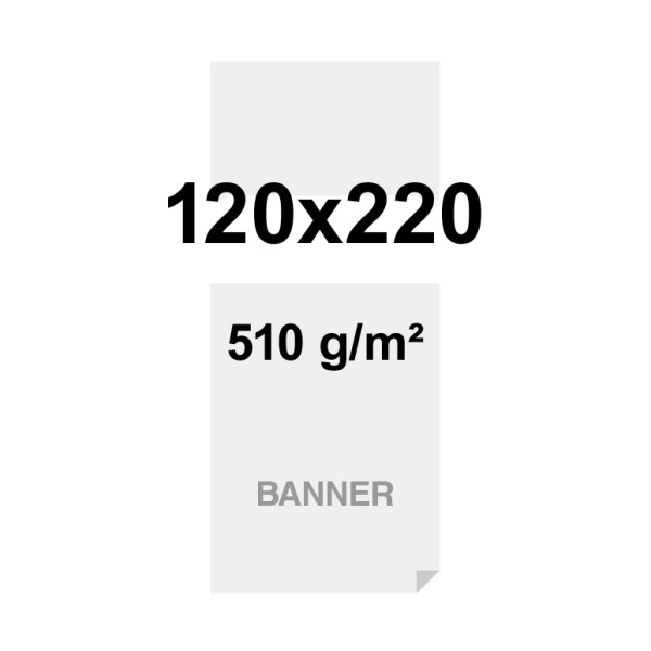 Standardní banerový materiál Symbio Fronflit, 510g/m², 120x220cm - pouze tisk