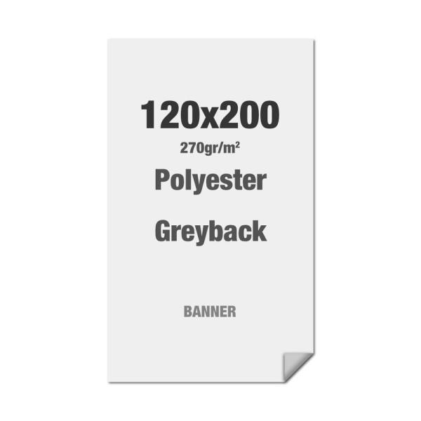 Polyester-Greyback 270g/m2 120x200cm - B1 - nur Druck